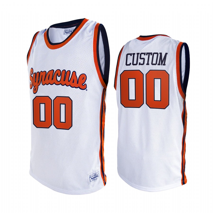 Custom Syracuse Orange White Jersey 2021 Alumni Limited Retro