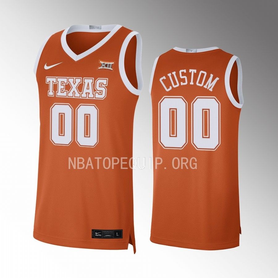 Custom Texas Longhorns Orange Jersey 2022-23 Limited