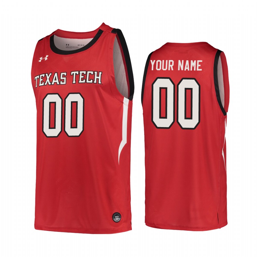 Custom Texas Tech Red Raiders #00  College  Jersey - Red