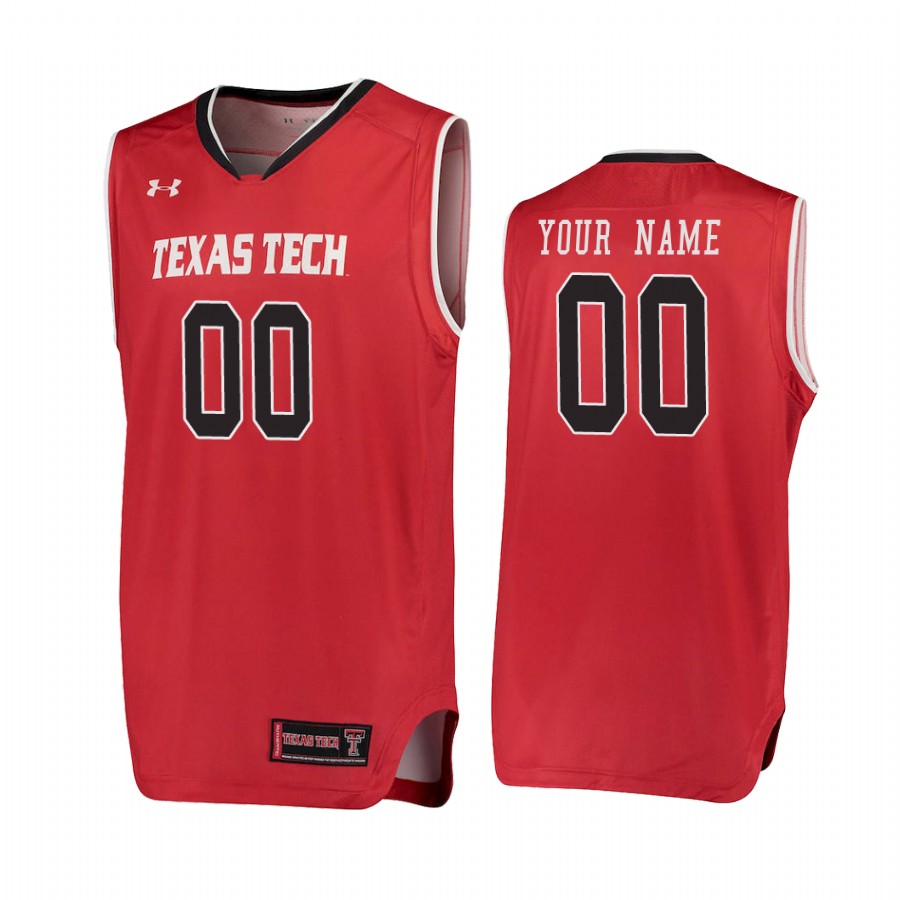 Custom Texas Tech Red Raiders #00  College  Performance Jersey - Red