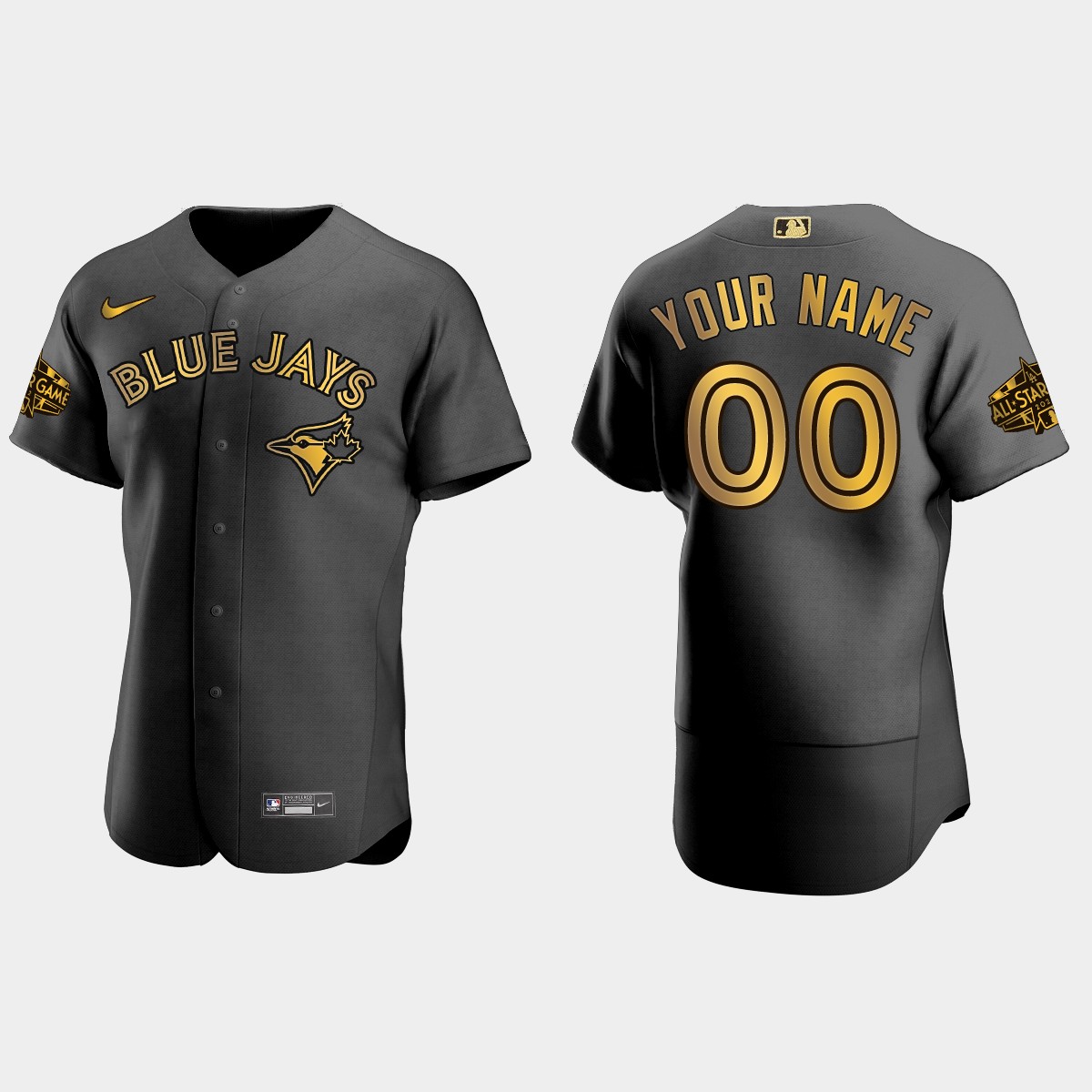 Custom Toronto Blue Jays 2022 MLB All-Star Game Jersey - Black