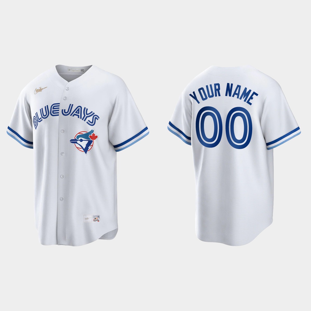Custom Toronto Blue Jays Cooperstown Collection Jersey - White