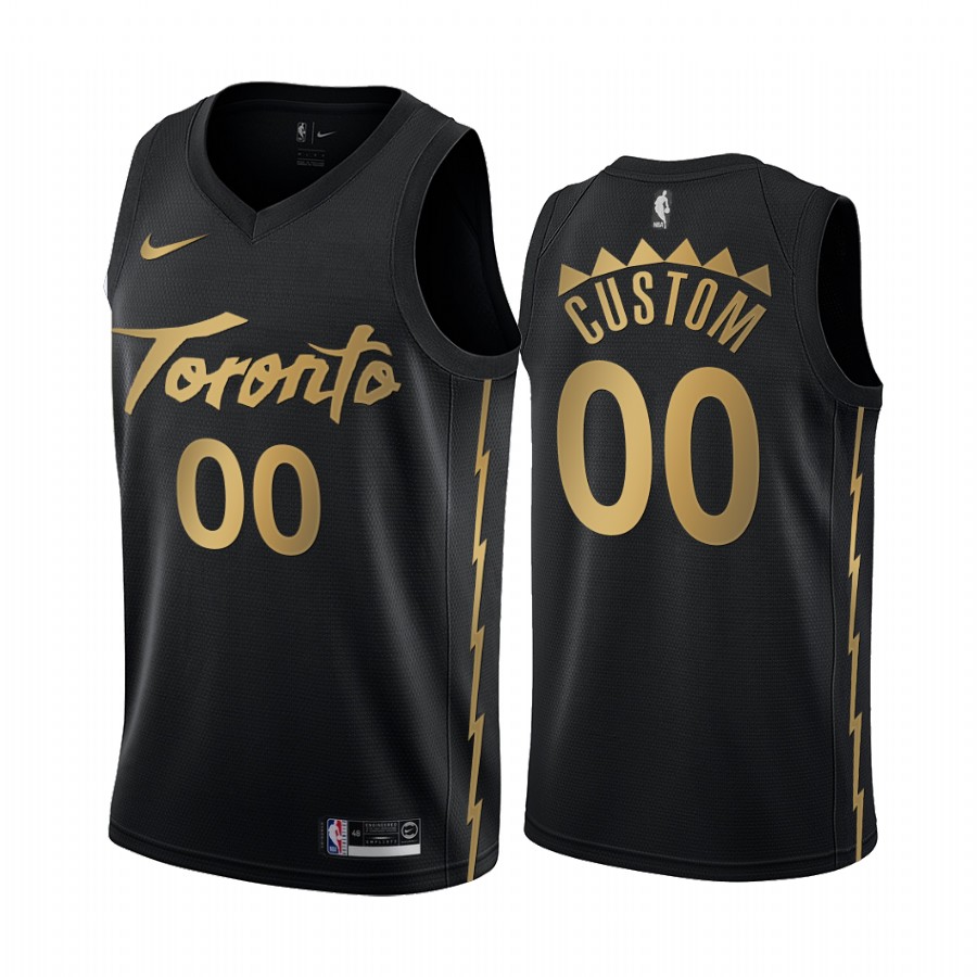 Custom Toronto Raptors 2019-20 City Edition Black Jersey