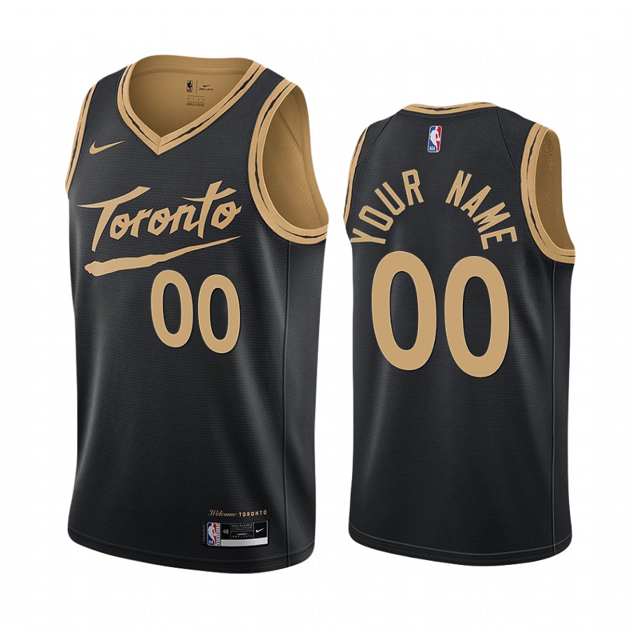 Custom Toronto Raptors Black City Edition 2020-21 Jersey
