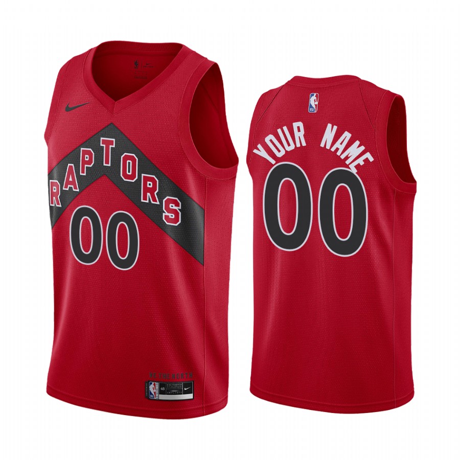 Custom Toronto Raptors Red Icon Edition New Uniform 2020-21 Jersey