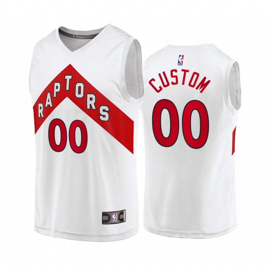 Custom Toronto Raptors White  Association Edition 2020-21 Jersey