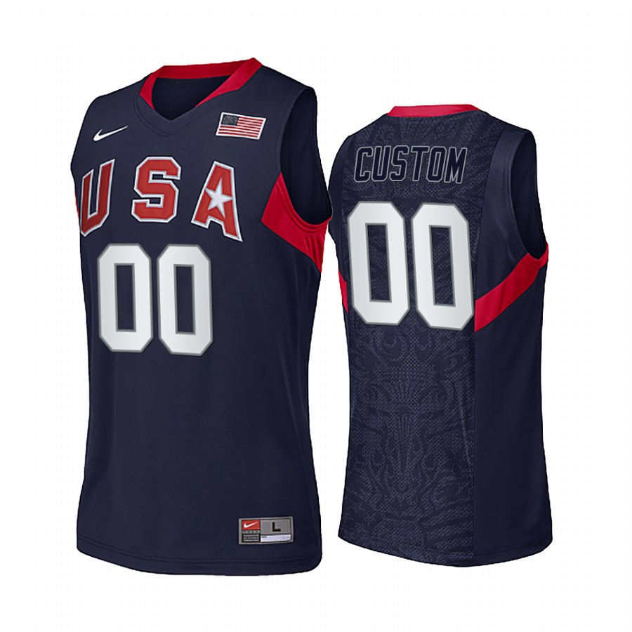 Custom USA  #00 Navy 2008 Summer Olympics Limited Jersey
