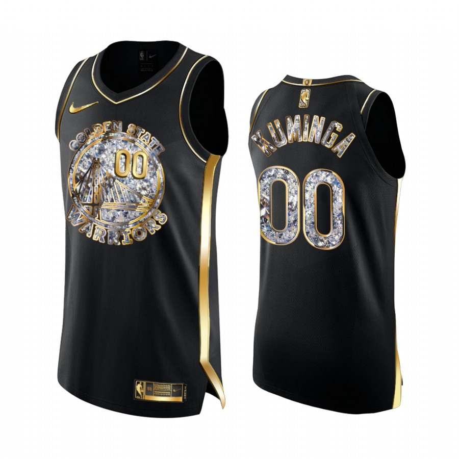 custom Warriors #00 2022 NBA Playoffs Jersey Black Diamond Edition