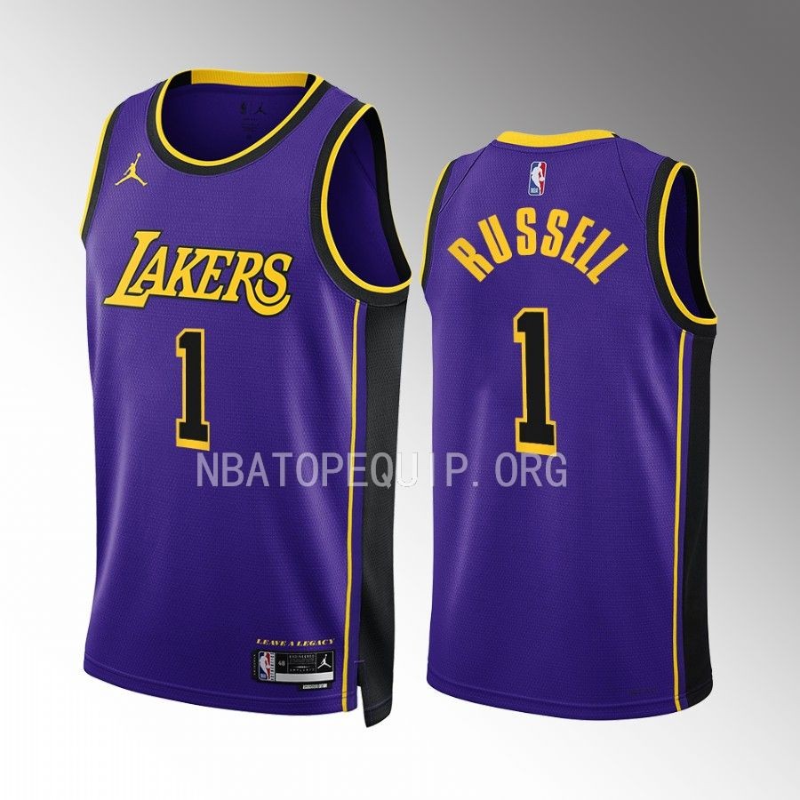 D'Angelo Russell 2022-23 Los Angeles Lakers Purple #1 Statement Edition Jersey Swingman