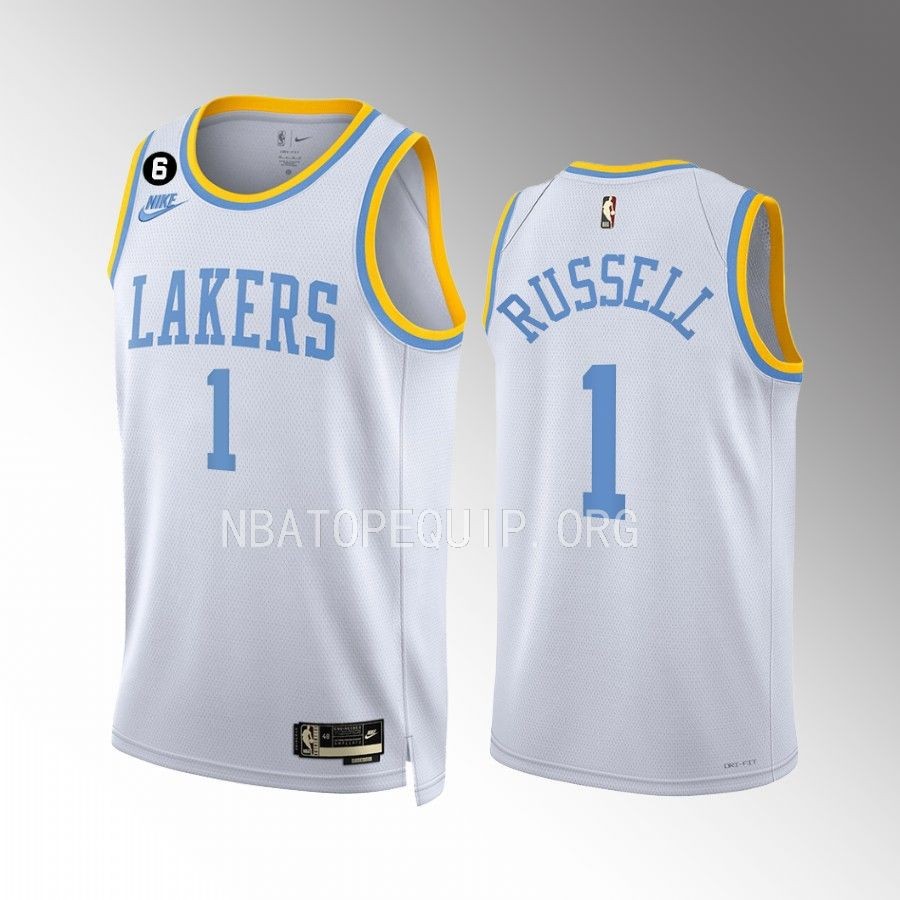 D'Angelo Russell 2022-23 Los Angeles Lakers White #1 Classic Edition Jersey Swingman