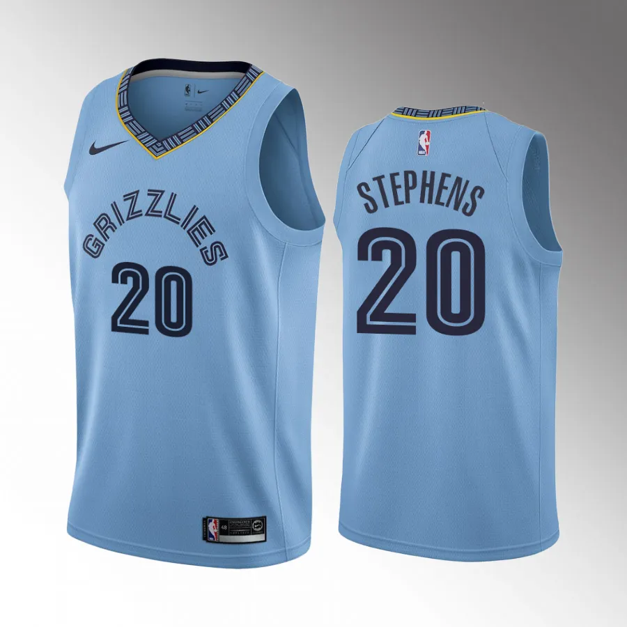 D.J. Stephens Memphis Grizzlies #20 Blue Jersey Icon Edition Swingman