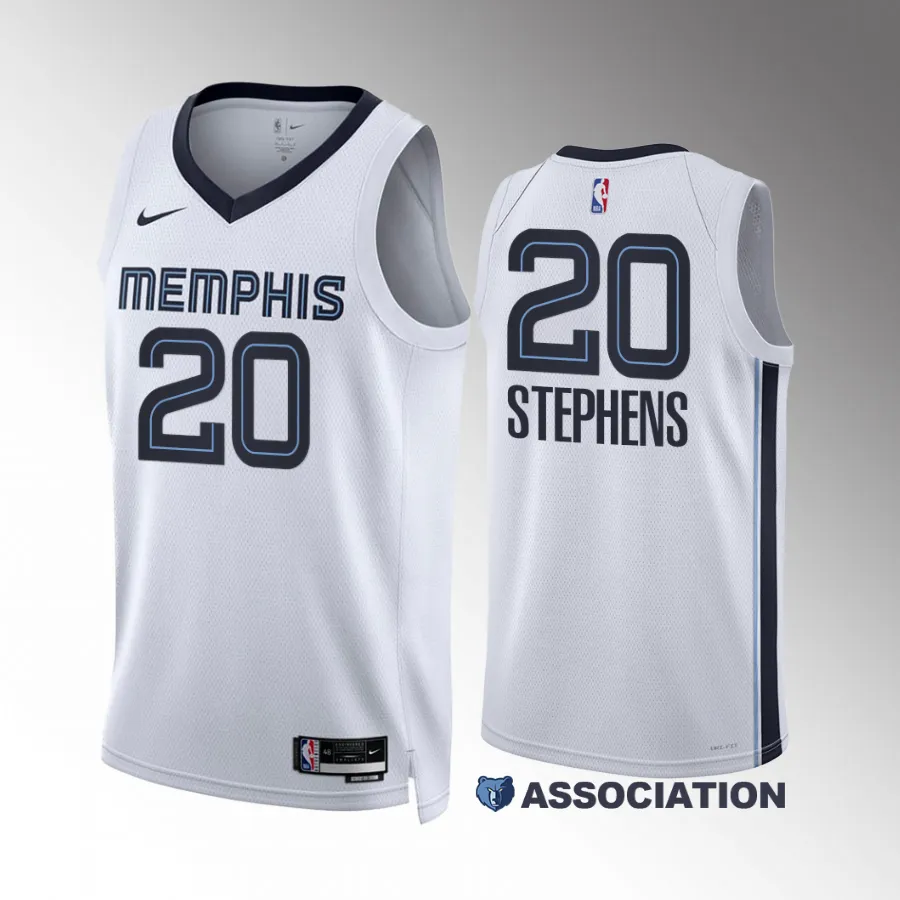 D.J. Stephens Memphis Grizzlies #20 White Jersey Association Edition Swingman