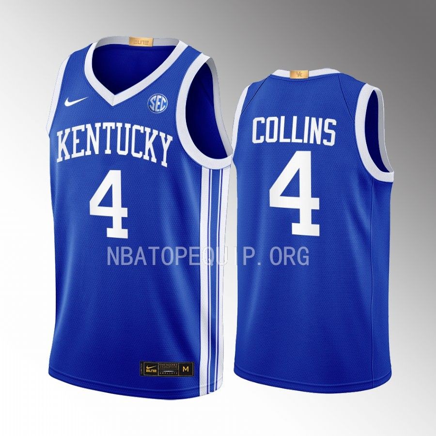 Daimion Collins Kentucky Wildcats Blue Jersey 2022-23 Away Elite