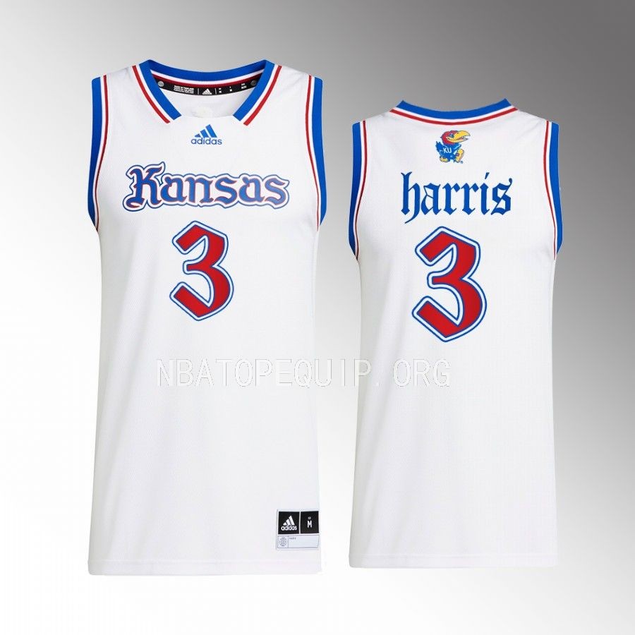 Dajuan Harris Jr. Kansas Jayhawks White Jersey 2022-23 Swingman