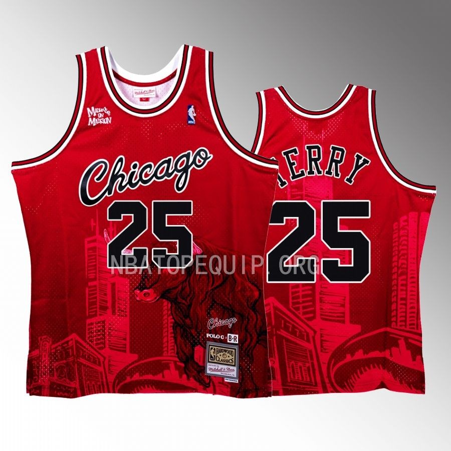 Dalen Terry Bulls x Polo G Jersey NBA BR Remix Red #25 Limited Edition