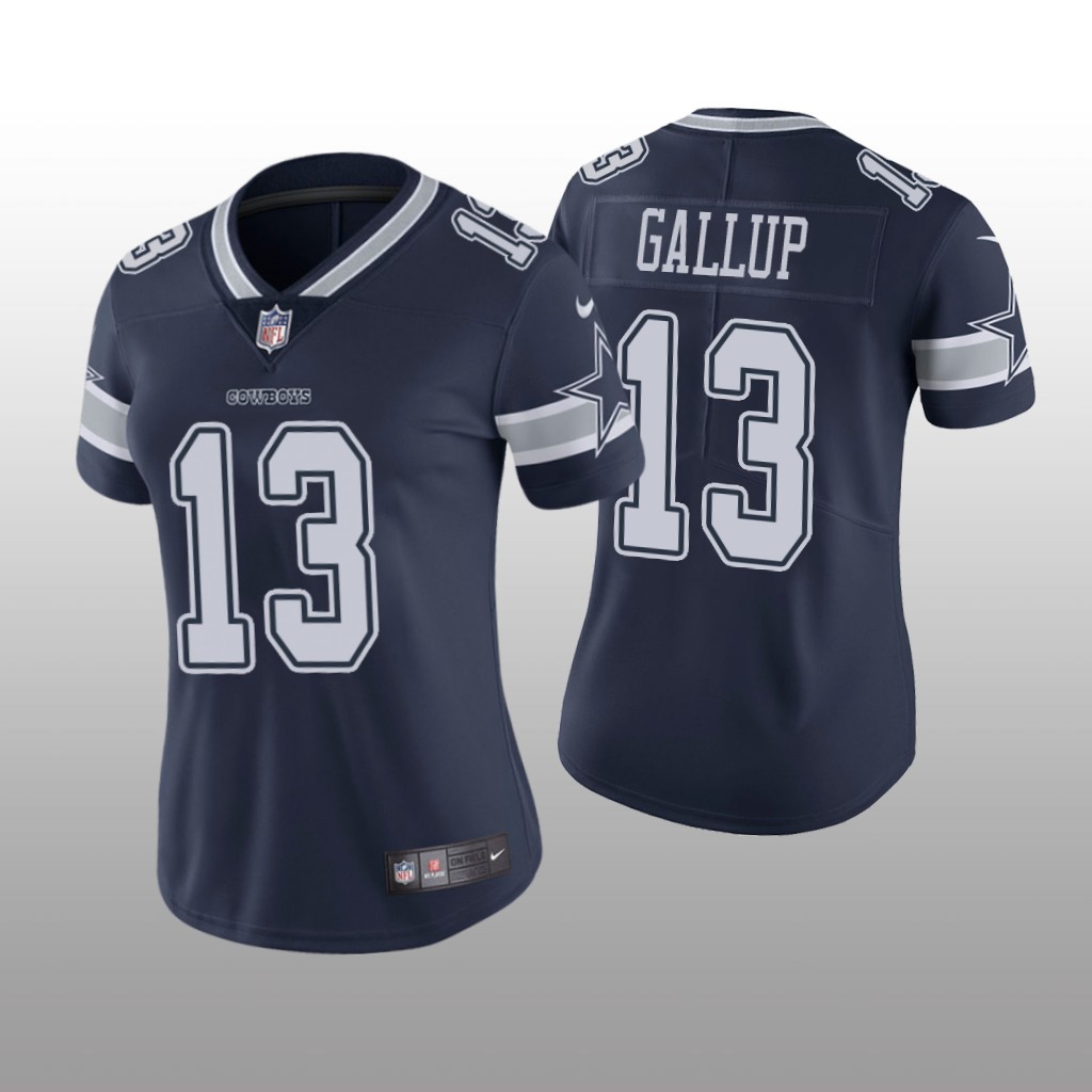 Dallas Cowboys #13 Navy Michael Gallup Game Jersey - Women