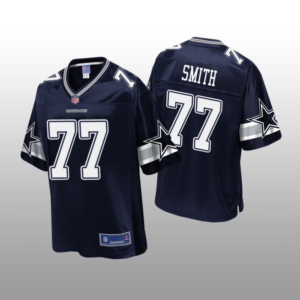 Dallas Cowboys #77 Navy Tyron Smith Pro Line Jersey - Youth
