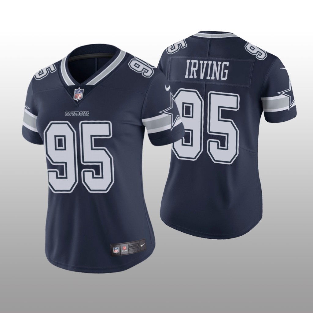 Dallas Cowboys #95 Navy David Irving Game Jersey - Women