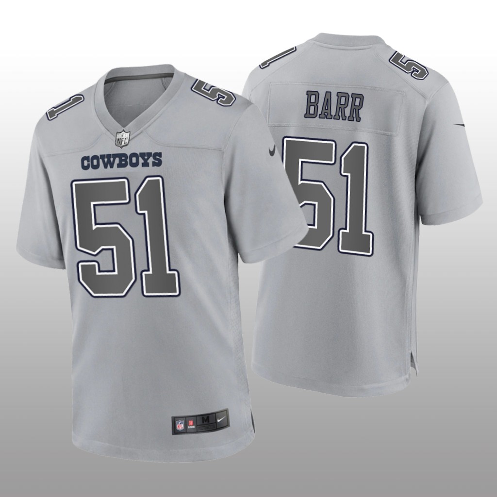 Dallas Cowboys Anthony Barr Gray Jersey Atmosphere Fashion Game - Men's