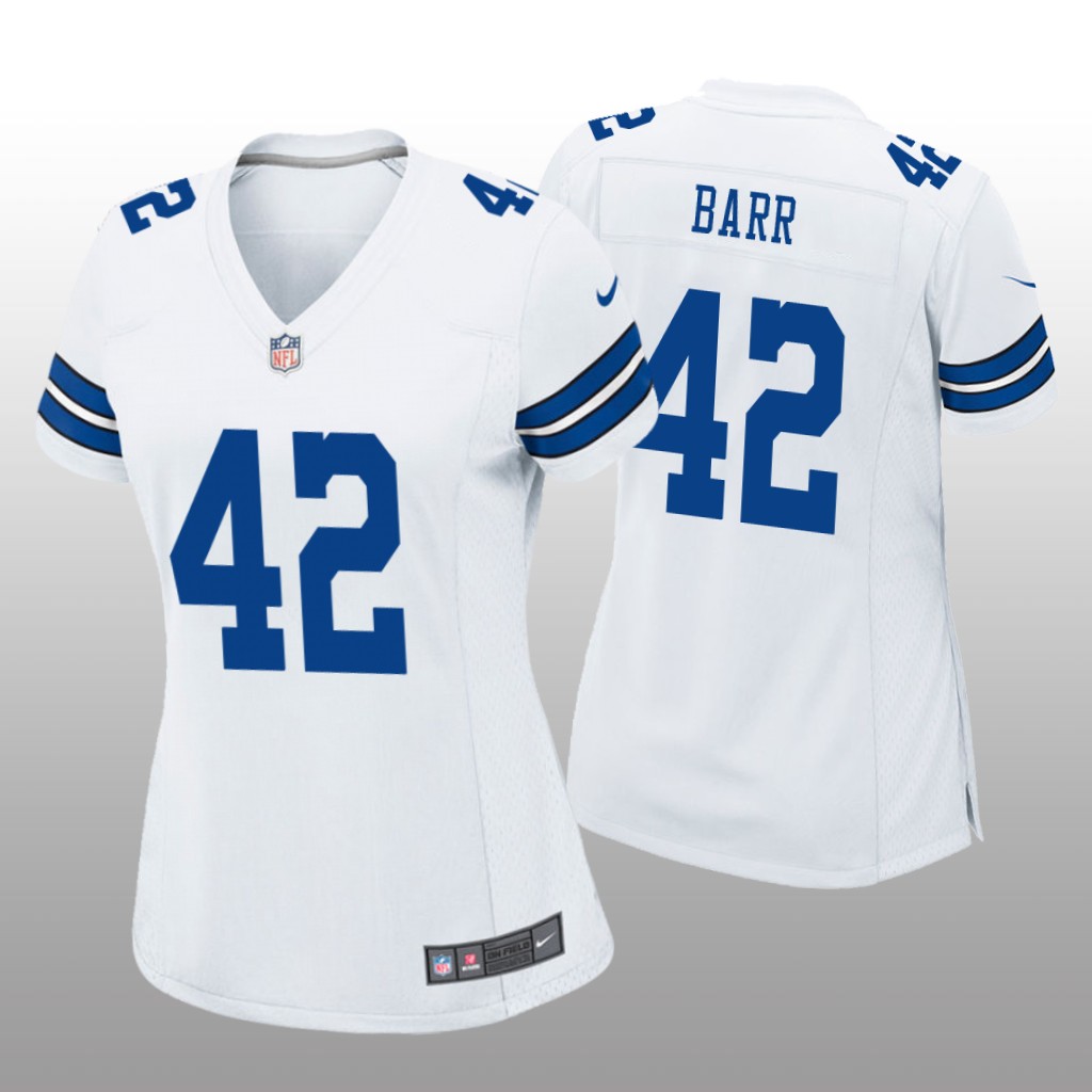 Dallas Cowboys Anthony Barr White Jersey Game - Women's