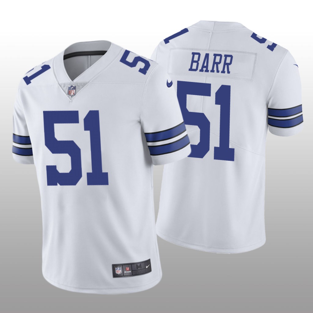 Dallas Cowboys Anthony Barr White Jersey Vapor Limited - Men's