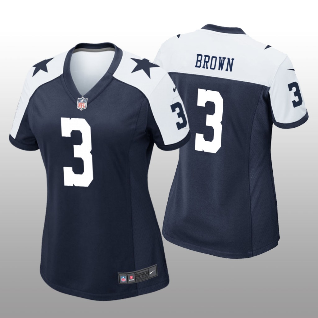 Dallas Cowboys Anthony Brown Navy Jersey Alternate Game - Women's