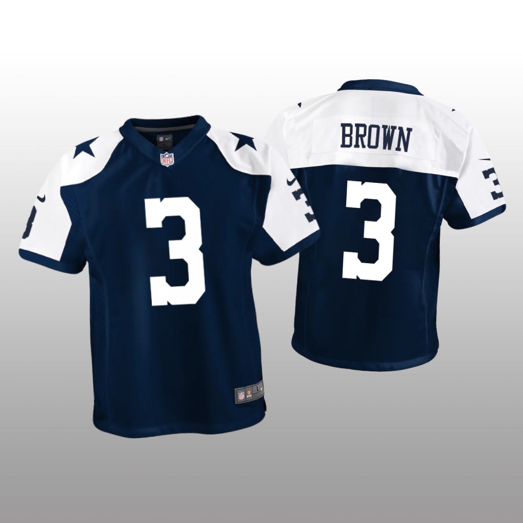 Dallas Cowboys Anthony Brown Navy Jersey Alternate Game - Youth