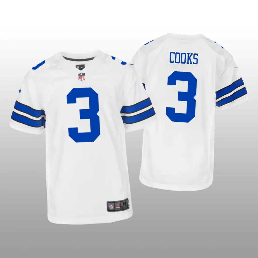 Dallas Cowboys Brandin Cooks White Jersey Game - Youth