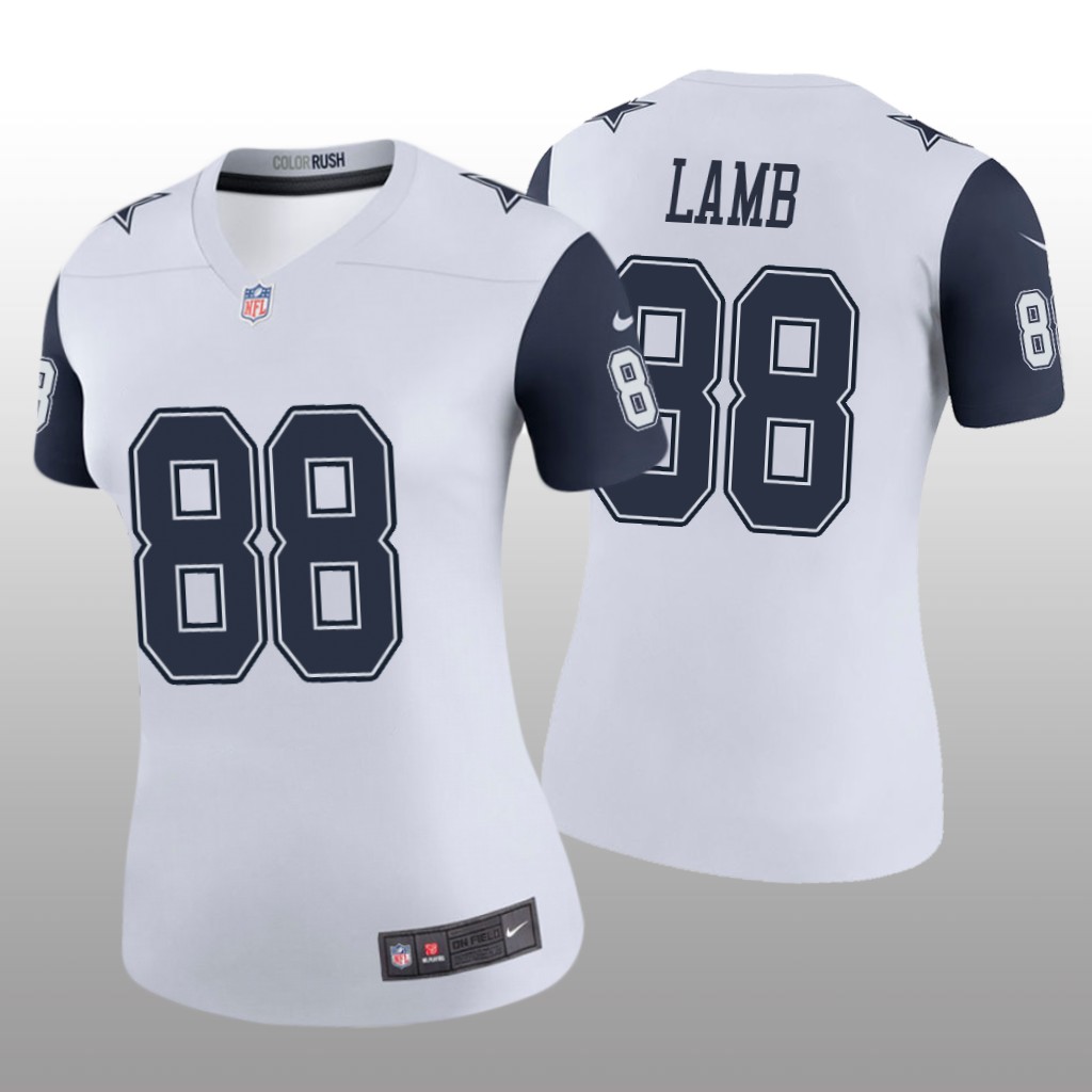 Dallas Cowboys CeeDee Lamb White Jersey Color Rush Legend - Women's