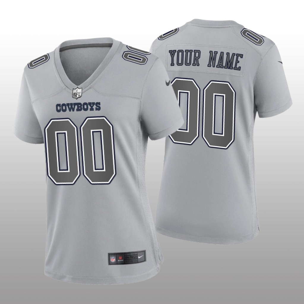Dallas Cowboys Custom Gray Jersey Atmosphere Fashion Game - Women's