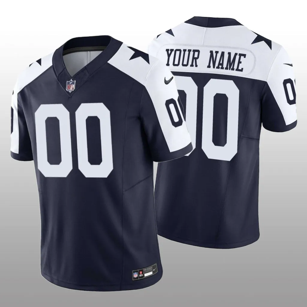 Dallas Cowboys Custom Navy Jersey Vapor F.U.S.E. Limited  - Men's