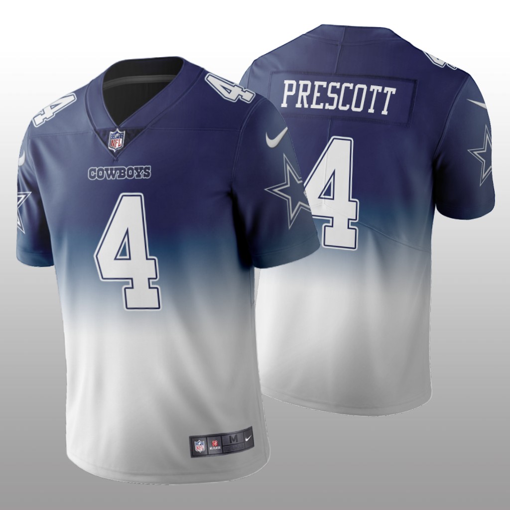 Dallas Cowboys Dak Prescott Navy Gradient Jersey Color Crash - Men's