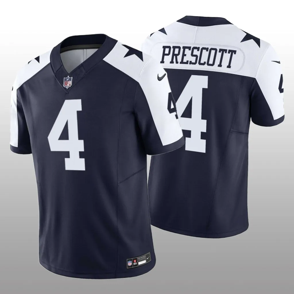 Dallas Cowboys Dak Prescott Navy Jersey Vapor F.U.S.E. Limited  - Men's