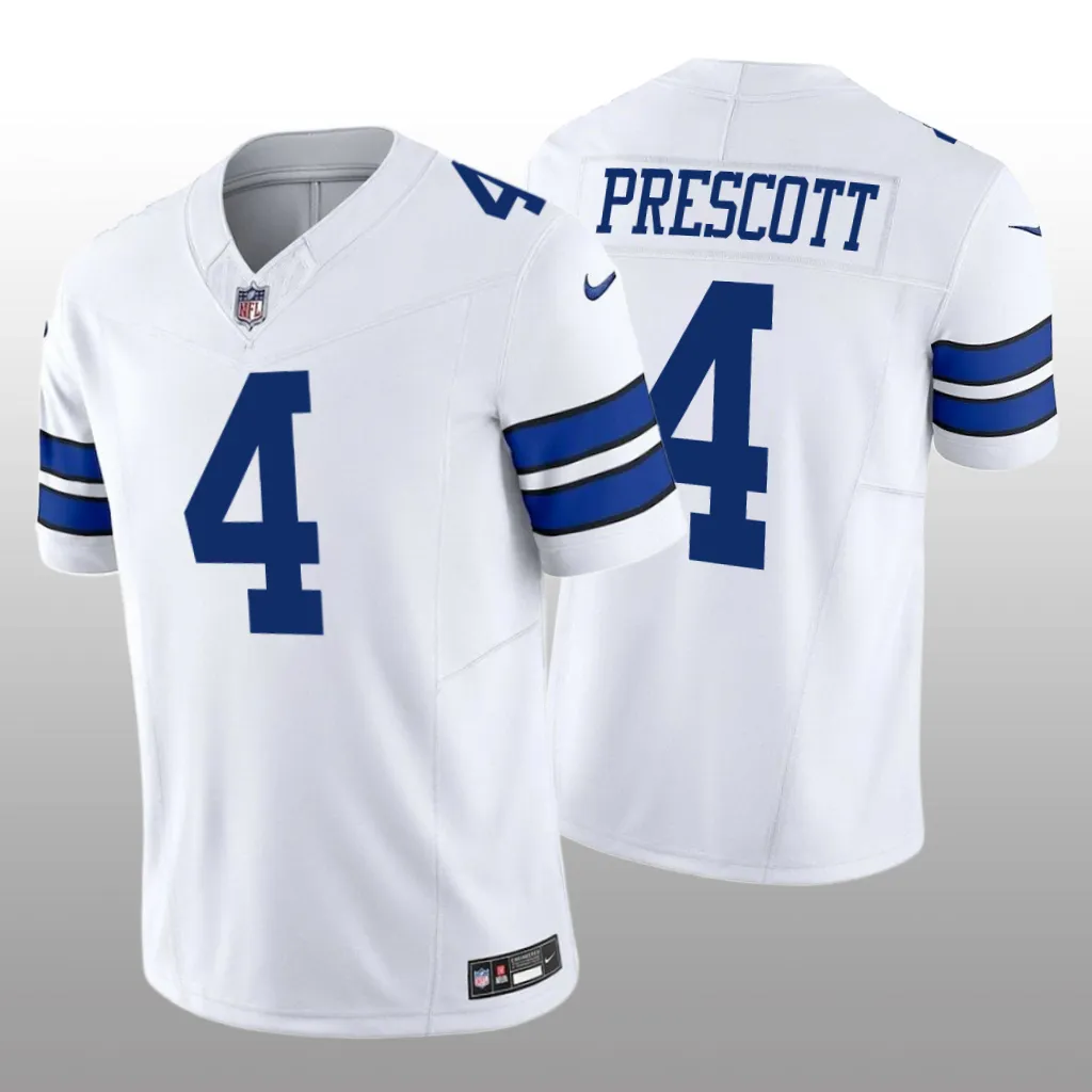 Dallas Cowboys Dak Prescott White Jersey Vapor F.U.S.E. Limited - Men's