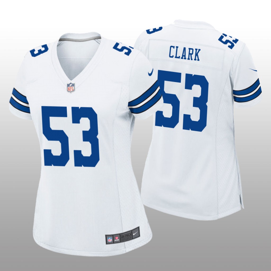 Dallas Cowboys Damone Clark White Jersey Game - Women's