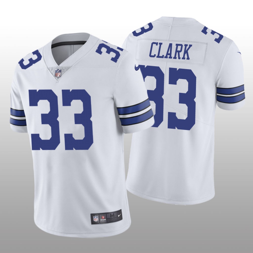 Dallas Cowboys Damone Clark White Jersey Vapor Limited - Men's