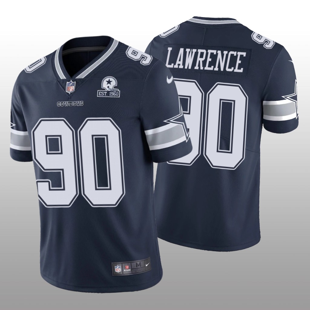 Dallas Cowboys DeMarcus Lawrence Navy Vapor Limited Jersey 60th Anniversary - Men's