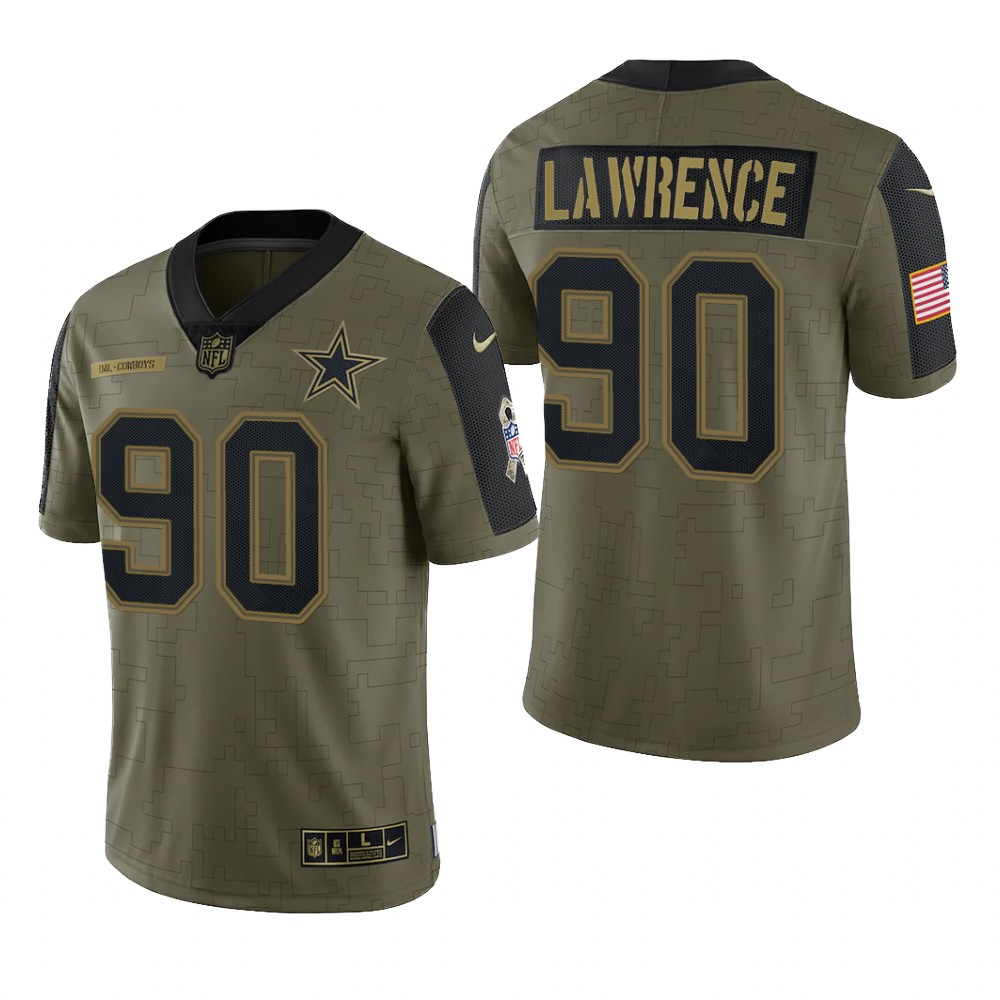 Dallas Cowboys Demarcus Lawrence Olive Limited Jersey 2021 Salute To Service - Men's