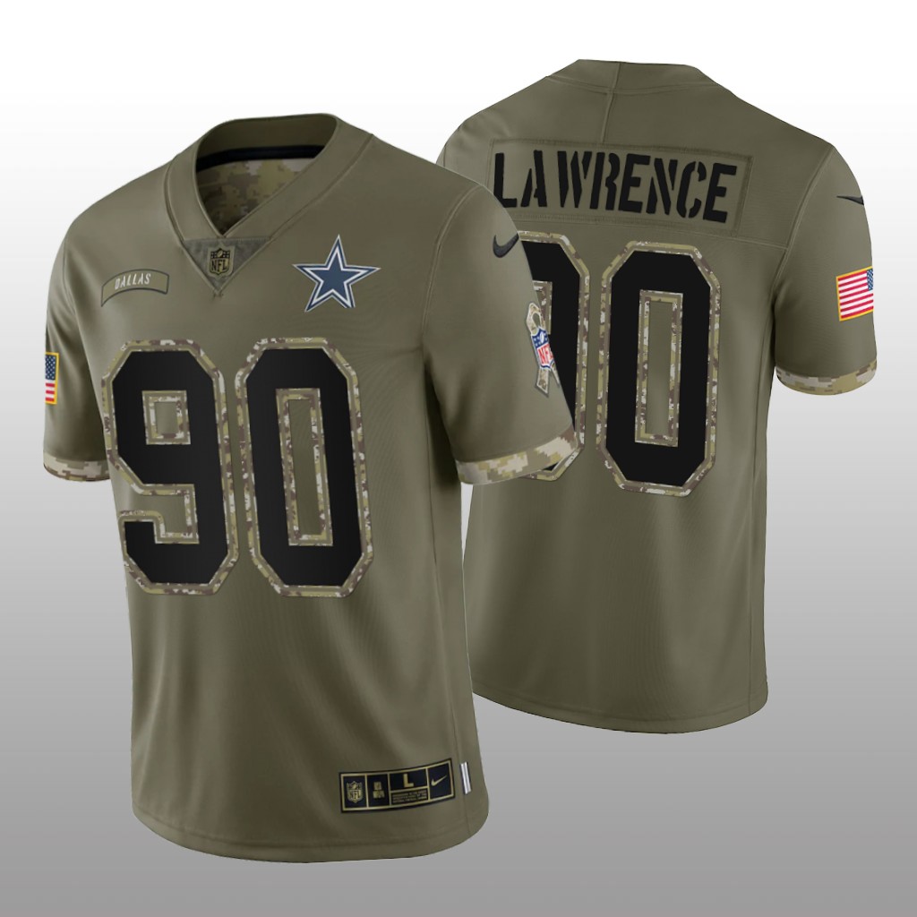 Dallas Cowboys Demarcus Lawrence Olive Limited Jersey 2022 Salute To Service - Men's