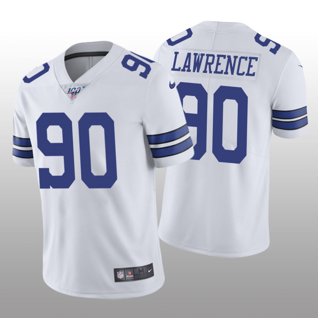 Dallas Cowboys Demarcus Lawrence White Vapor Limited Jersey 100th Season - Men's