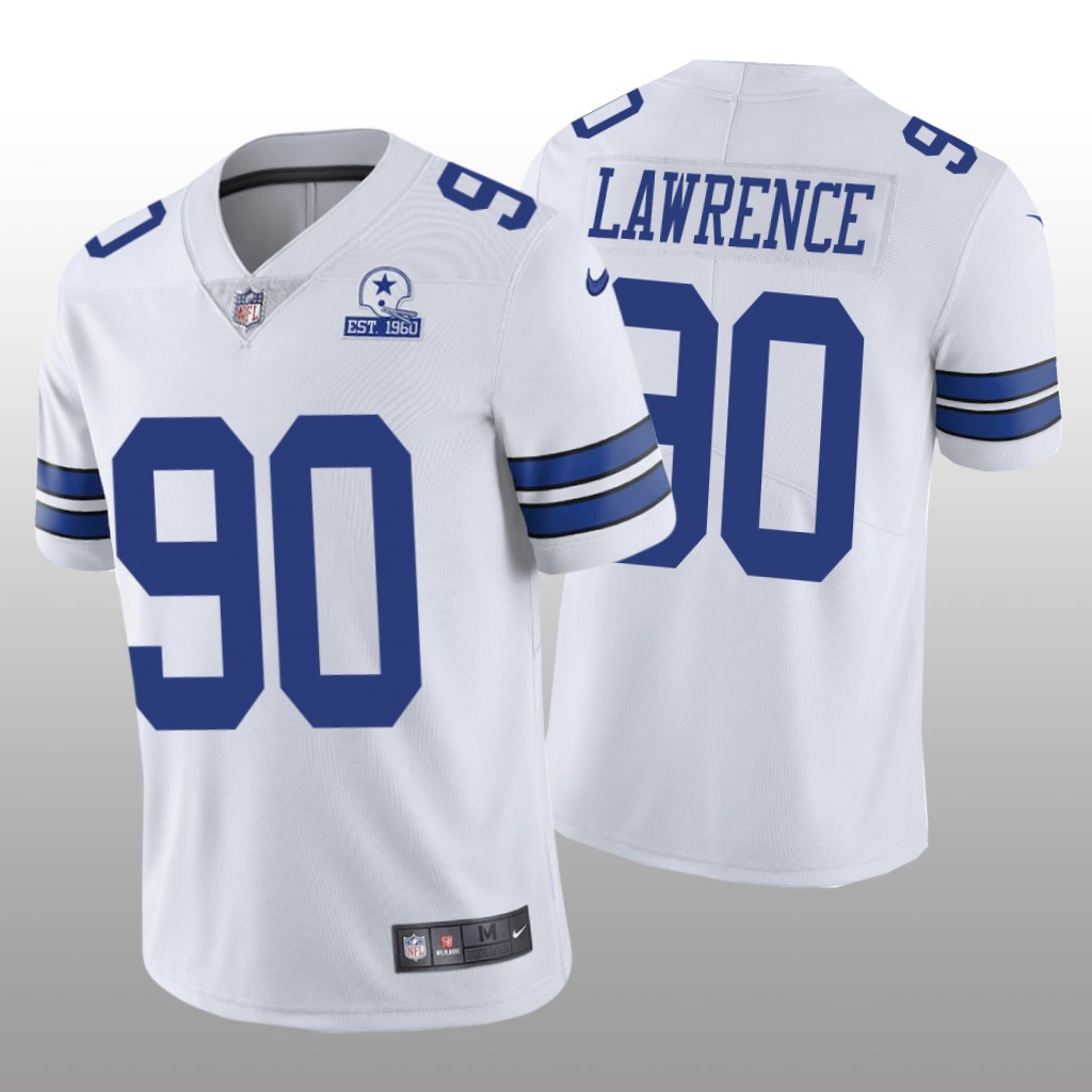 Dallas Cowboys DeMarcus Lawrence White Vapor Limited Jersey 60th Anniversary - Men's