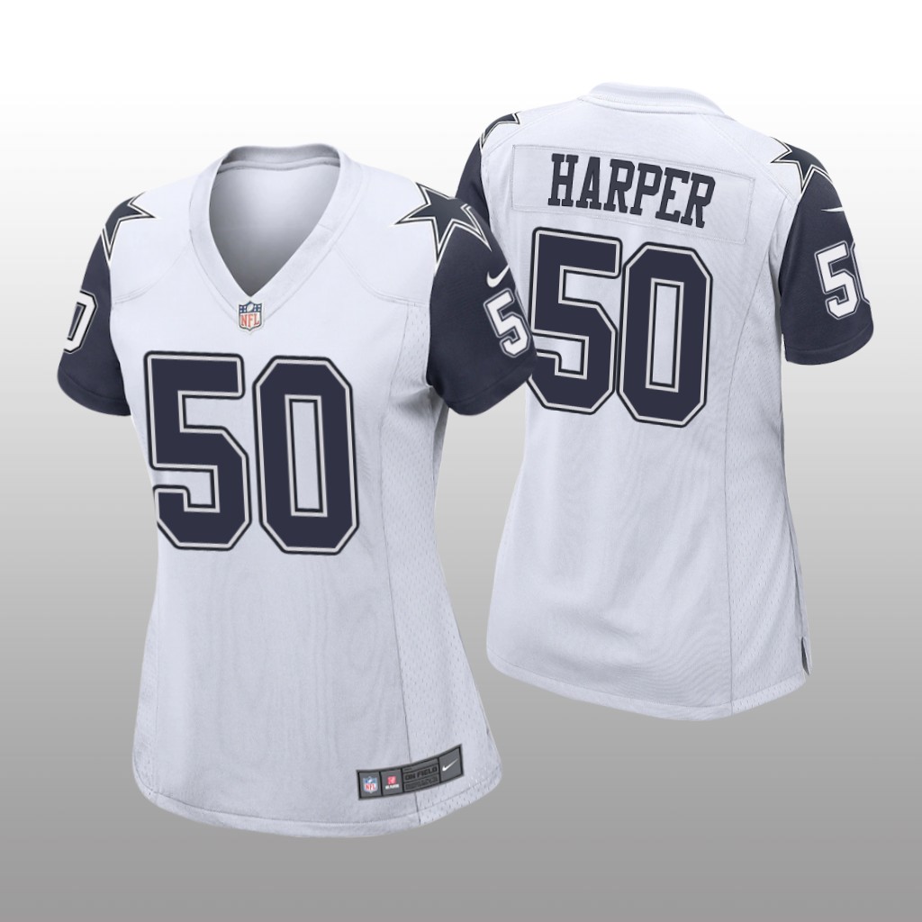 Dallas Cowboys Devin Harper White Jersey Alternate Game - Women's
