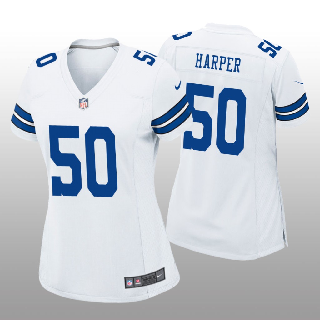 Dallas Cowboys Devin Harper White Jersey Game - Women's