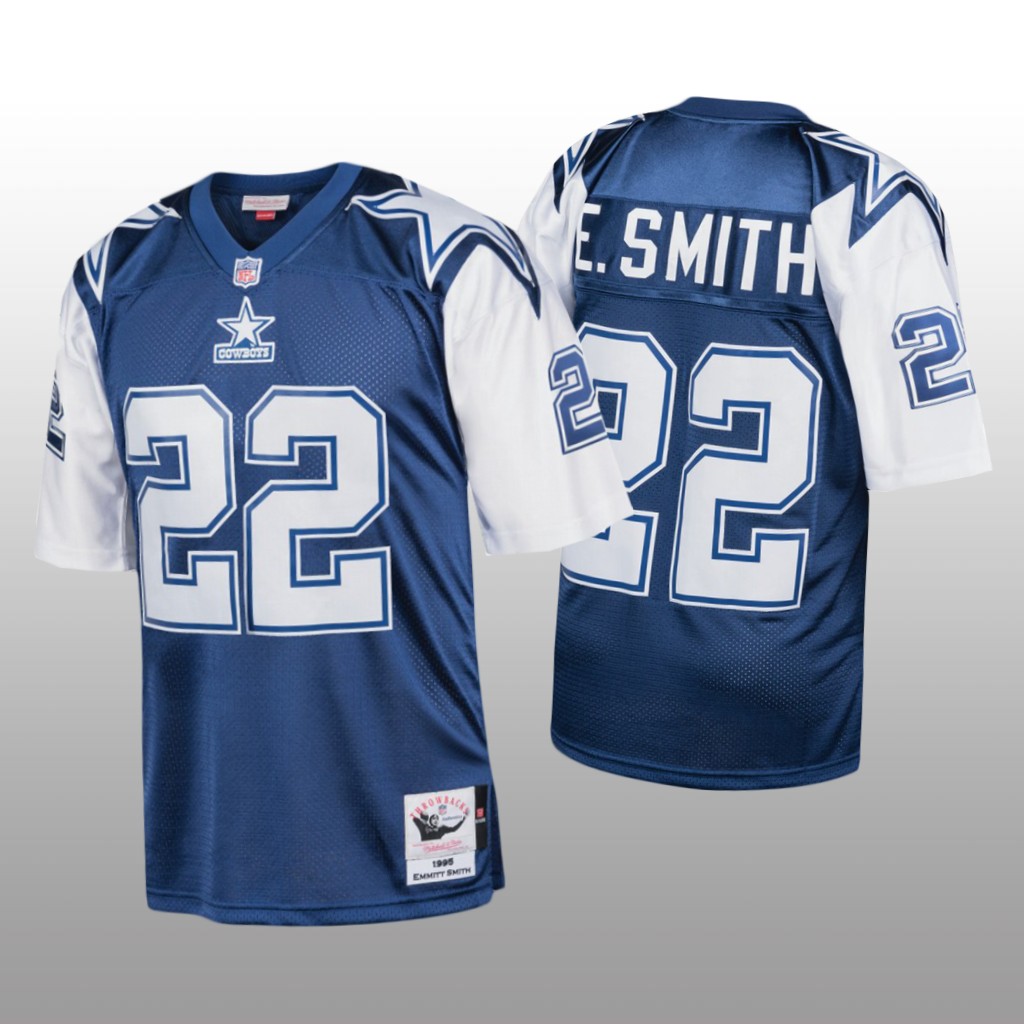 Dallas Cowboys Emmitt Smith Mitchell & Ness Navy Throwback 1995 Jersey - Men's