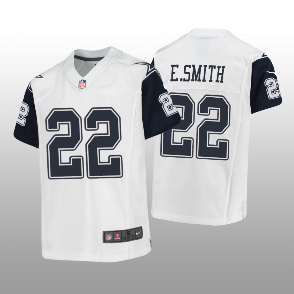 Dallas Cowboys Emmitt Smith White Jersey Alternate Game - Youth