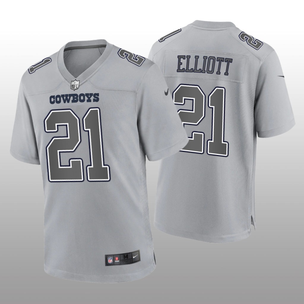 Dallas Cowboys Ezekiel Elliott Gray Jersey Atmosphere Fashion Game - Men's