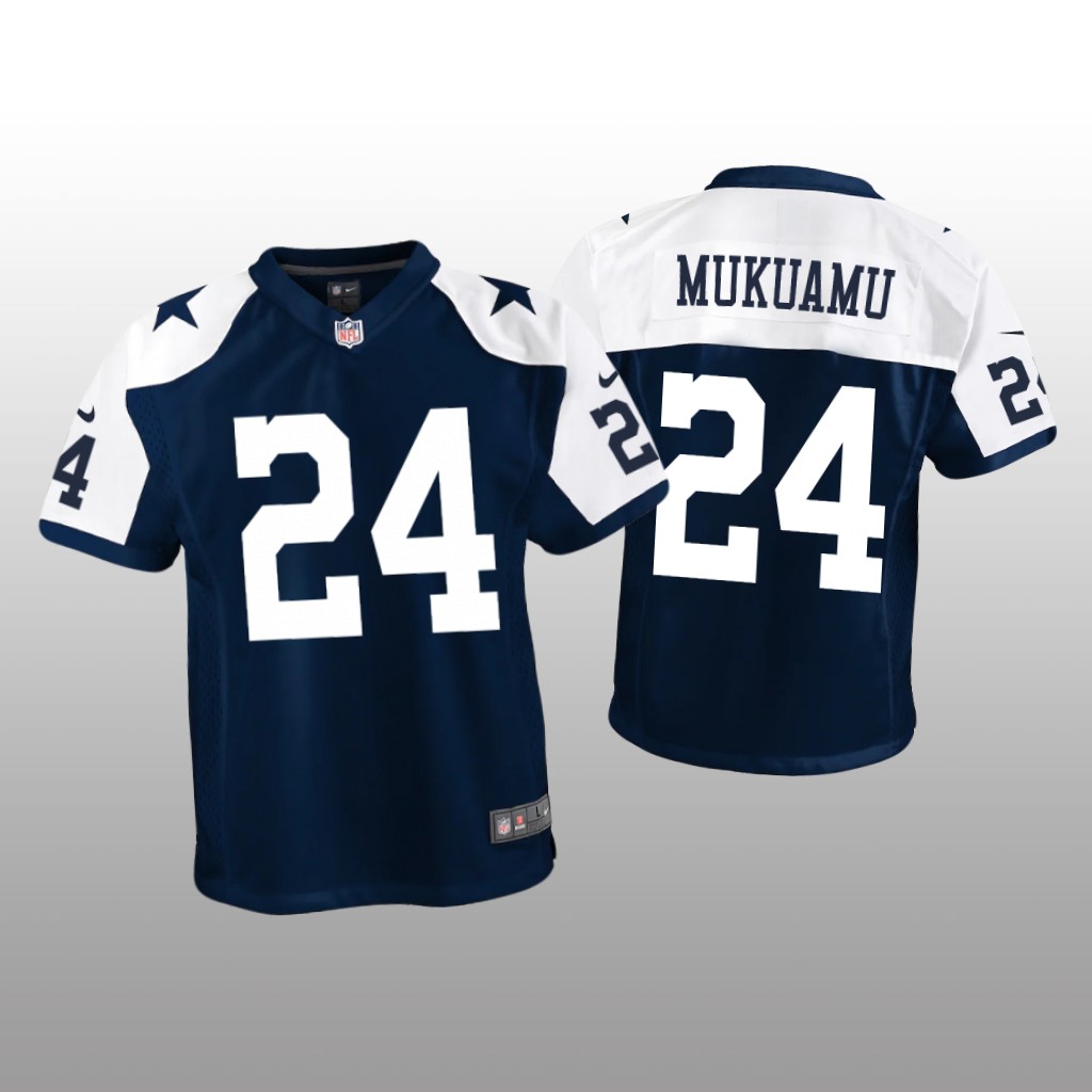 Dallas Cowboys Israel Mukuamu Navy Jersey Alternate Game - Youth