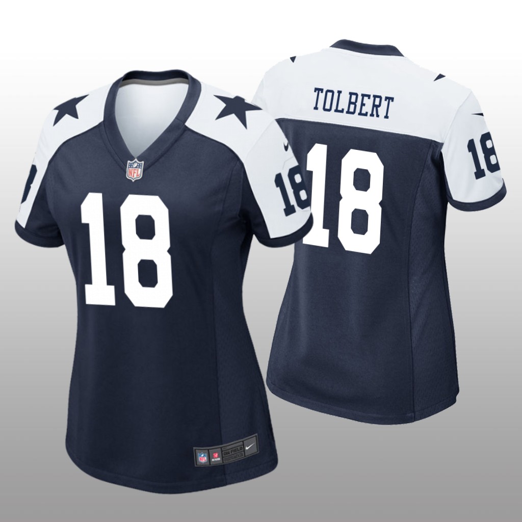 Dallas Cowboys Jalen Tolbert Navy Jersey Alternate Game - Women's