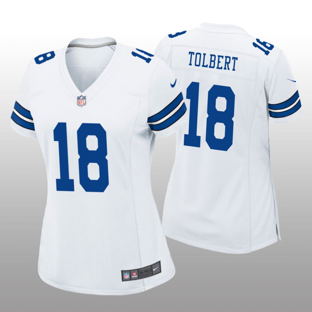 Dallas Cowboys Jalen Tolbert White Jersey Game - Women's