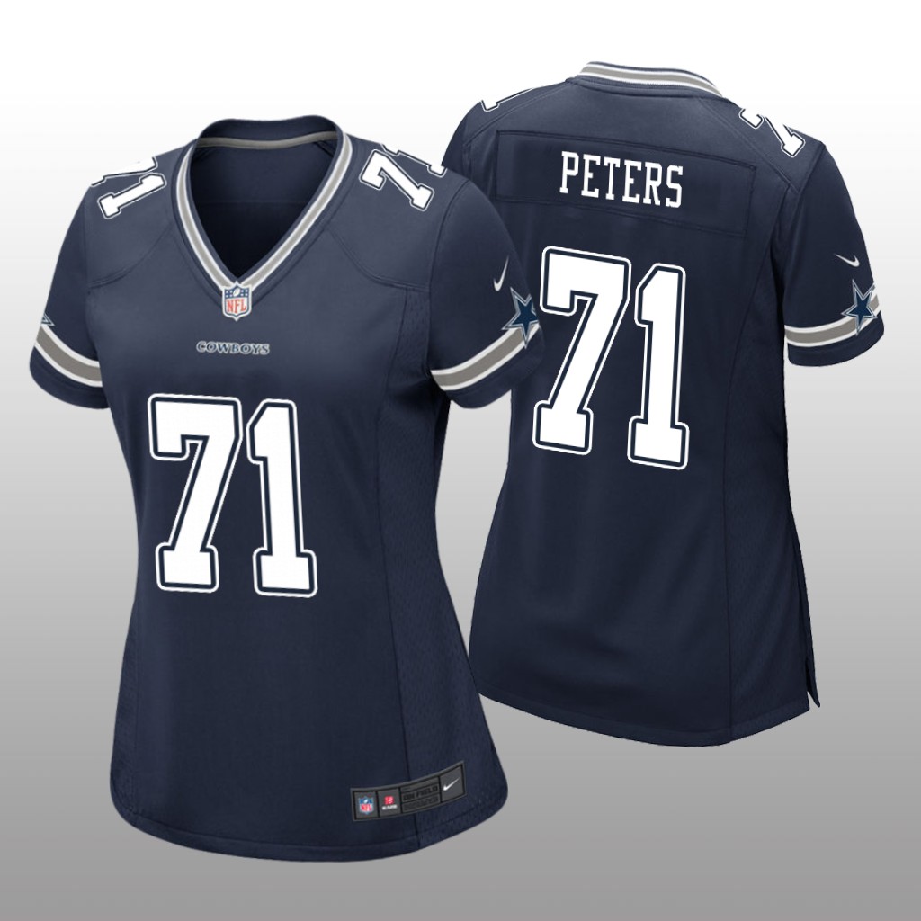 Dallas Cowboys Jason Peters Navy Jersey Game - Women's